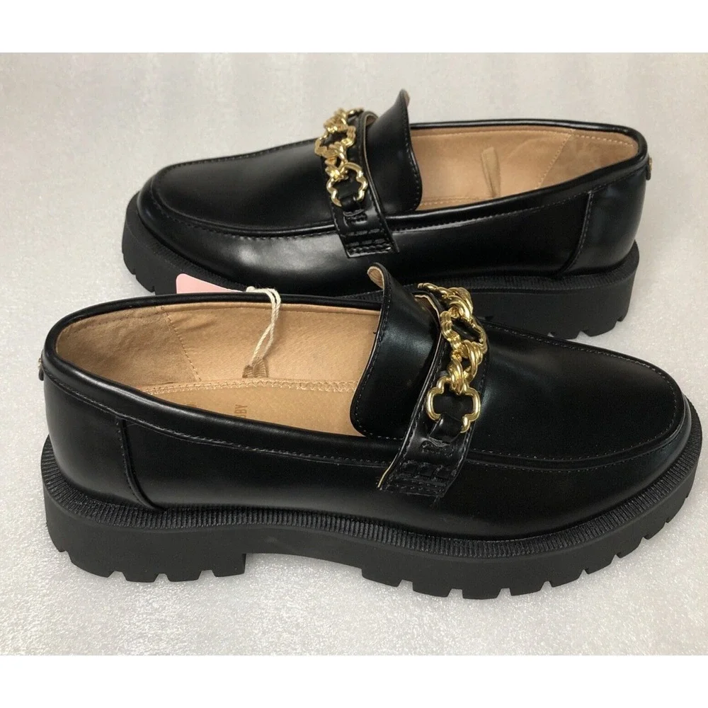 Sam & Libby Women's Black Rylan Lug Sole Loafer Low Top Slip-On 8.5 NEW - Picture 9 of 16